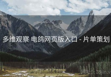 多维观察 电鸽网页版入口 - 片单策划