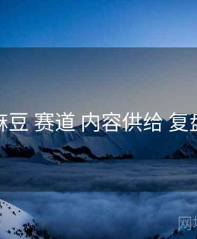 麻豆 赛道 内容供给 复盘
