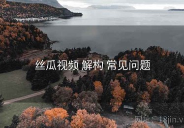 丝瓜视频 解构 常见问题