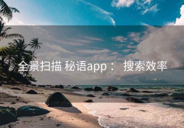 全景扫描 秘语app ： 搜索效率