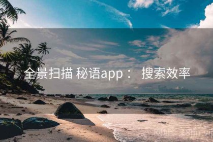 全景扫描 秘语app ： 搜索效率