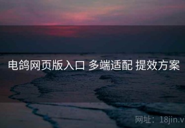 电鸽网页版入口 多端适配 提效方案