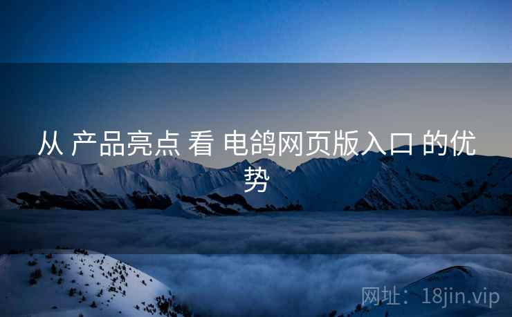 从 产品亮点 看 电鸽网页版入口 的优势