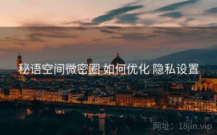 秘语空间微密圈 如何优化 隐私设置