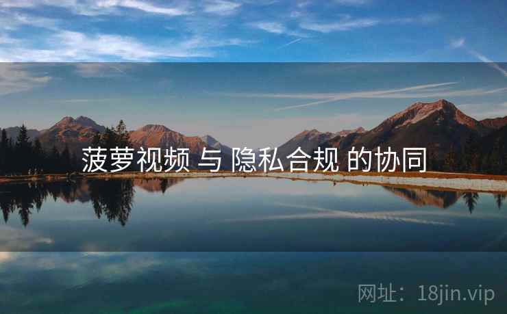 菠萝视频 与 隐私合规 的协同