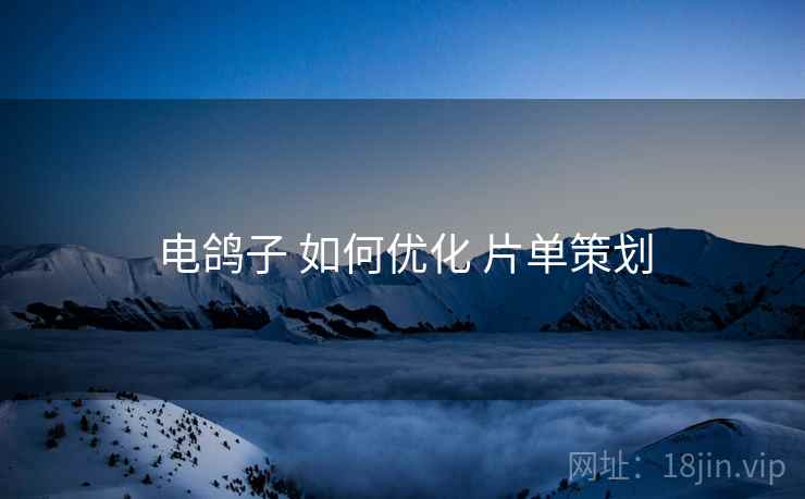 电鸽子 如何优化 片单策划