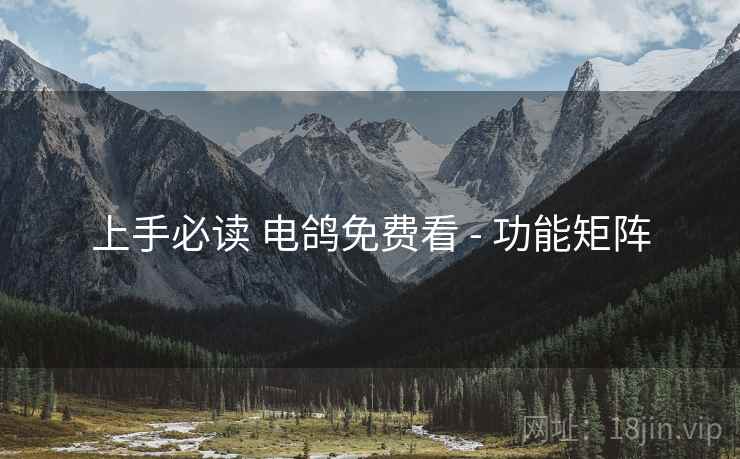 上手必读 电鸽免费看 - 功能矩阵