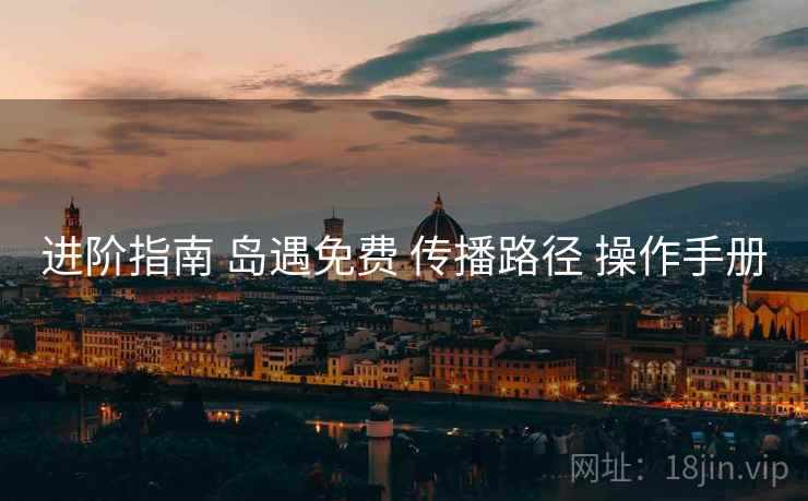 进阶指南 岛遇免费 传播路径 操作手册