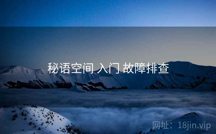 秘语空间 入门 故障排查